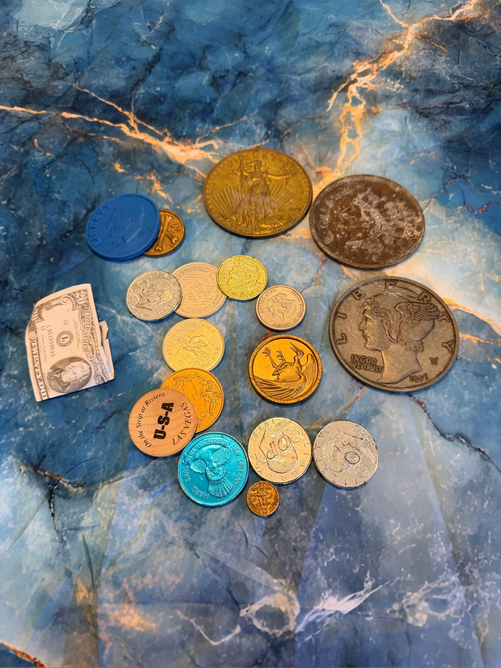 Play money lot including Magic Props